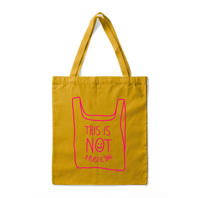 Tas This is not a plastic bag Mosterd-Studio Inktvis-accessoires,Studio Inktvis,tas,voor haar