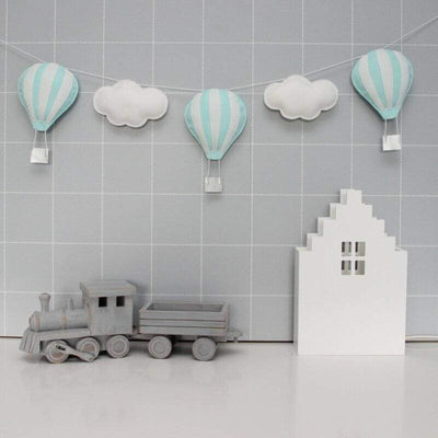 Luchtballonnen slinger Mint Wit-Kids Ware Lifestyle-Kids Ware Lifestyle,kinderen,kinderkamer,muur,sale