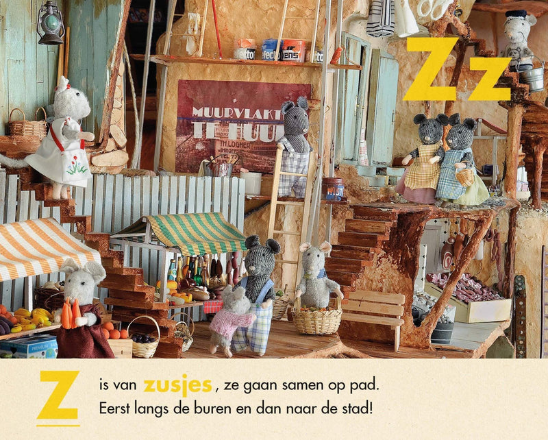 ABC boek-het Muizenhuis-kinderen,leeskids,muizen,speelgoed