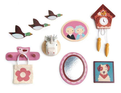Poppenhuis Muurdecoratie-Tender Leaf Toys-kinderen,poppenhuis,sale,speelgoed
