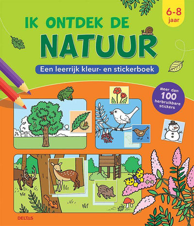 Een leerrijk kleur- en stickerboek Ik ontdek de natuur (6-8 j.)-Deltas Uitgeverij / Paperstore-kinderen,leeskids,nieuw