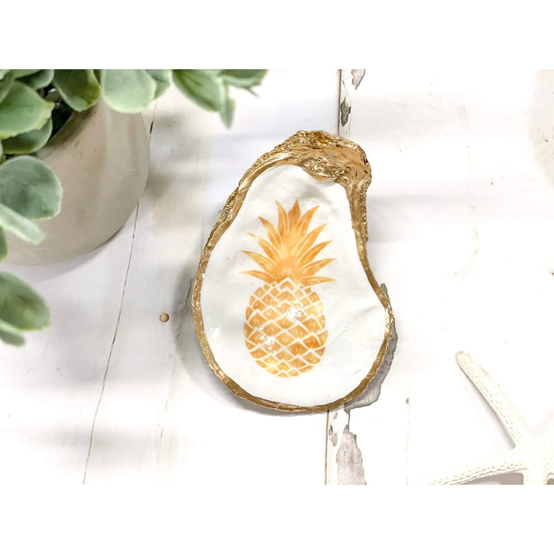 Gouden Ananas Oester Sieradenschaaltje-Alison Brooke Design-interieur,sieradenschaaltje,voor haar