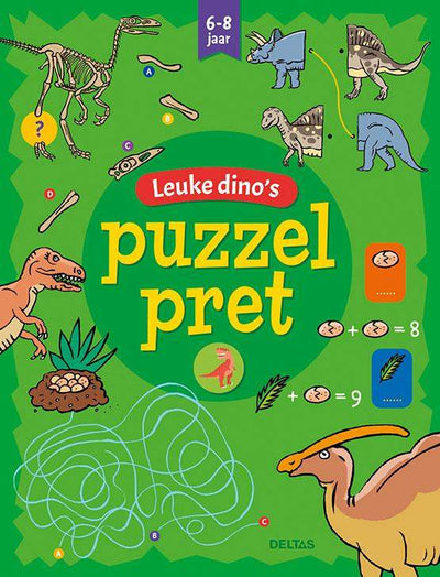 Puzzelpret - Leuke dino's (6-8 j.)-Deltas Uitgeverij / Paperstore-kinderen,leeskids,nieuw,sint