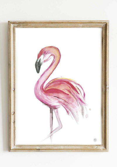 Poster Flamingo-Maria Design-kinderkamer,Maria Design,muur