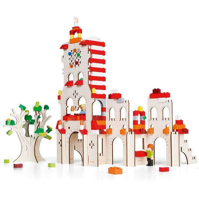 Toren-Brikkon-bouwen,hout,Kinderen,speelgoed